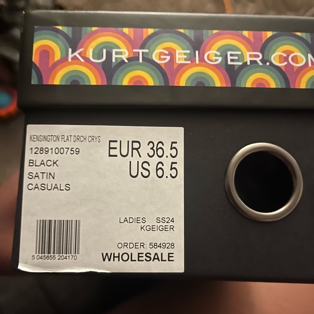 Black diamond Kurt Geiger sandals men 6.5 never worn